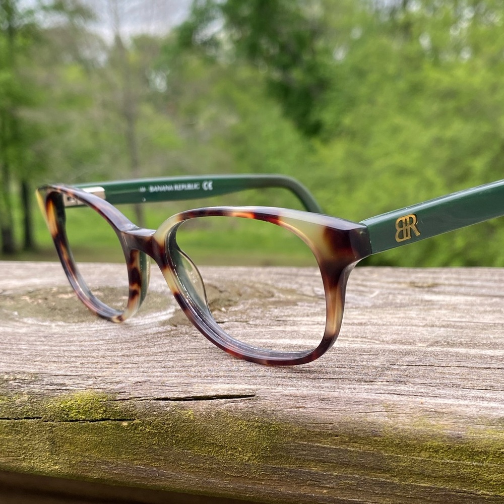 Banana Republic Coleen glasses frames green tortoise shell 49[]17 135